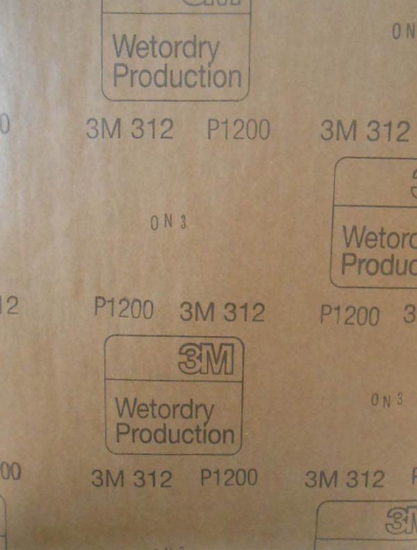 3M 312 Wetordry 60241 Wasserschleifpapier 230x280mm P1200 25Stk