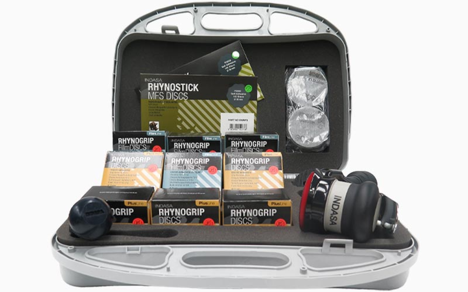 Indasa Spot-reparatur-kit Koffer mit A-series Exzenterschleifer 75mm und Schleifmittel Set