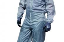 FINIXA Polyester Teflon Lackieranzug grau Größe S mit optionalem Knieschutz